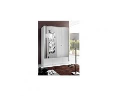 Armoire penderie dingle 3 portes miroirs largeur 135 blanche