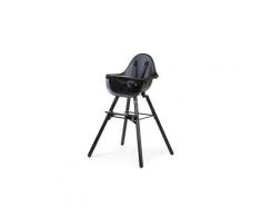 Childhome evolu 2 chaise haute 2 en 1 + arceau noir