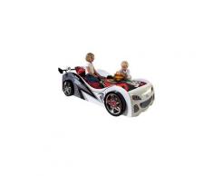 Lit enfant voiture "brap" blanc