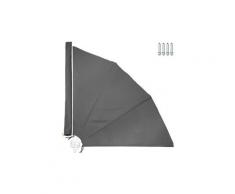 Brise vue paravent auvent rétractable 140 cm gris anthracite helloshop26 2208242