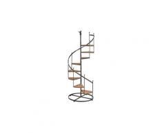 Etagère en métal et bois escalier
