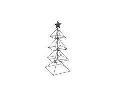 Sapin de noël en métal filaire géométrique coloris noir - h. 58 cm -pegane-