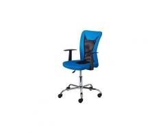 Fauteuil de bureau "gaspard" 89-99cm bleu & noir