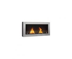 Phantasma modern cheminée au bio-éthanol - volume de 2x 750ml - design inox argent