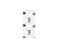 Rouleau papier peint mickey avec mickey en pilote de roadster sur fond gris de disney