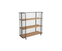 Etagère style industriel sur roulettes 3 niveaux