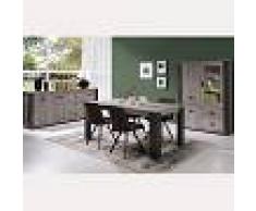 Kasalinea Salle à manger complète contemporaine couleur bois gris melany