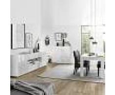 Kasalinea Séjour design blanc laqué enfilade + table 180 nino