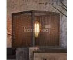 Kasalinea Lampe à poser industrielle en métal gris bradley