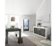 Kasalinea Salle a manger complete blanche et grise moderne mabel 6
