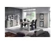 Kasalinea Salle à manger complète led couleur chêne gris sophie