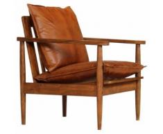 Meelady Fauteuil en cuir Fauteuil de salon Chaise Bureau Chaise de Salle à Manger marron 66 x 69 x 74 cm - Chaise