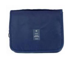 Trousse de Toilette Pliable, Trousse Maquillage Pliable et Compact résistant à l'eau (Bleu Foncé) - Trousses de toilette