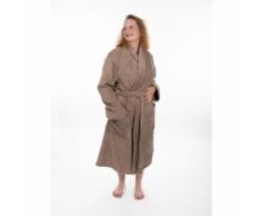 LINANDELLE - Peignoir coton éponge col chale PREMIUM Caramel 6XL - Linge de bain