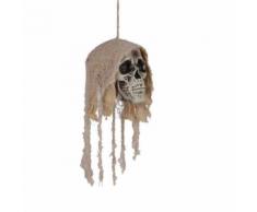 Décoration d'Halloween - Tête de mort à suspendre - Blanc - Article de fête