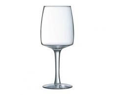 Verre à eau à pied en verre forme droite transparent 35cl - Lot de 6 EQUIP HOME - Verrerie