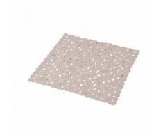 Fond de douche anti-dérapant Galets 53x53 cm Taupe - Rideaux et stores