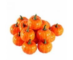 16PCs Mini Petite Faux Citrouille de Halloween, Citrouilles Réalistes pour la Décoration de Cuisine Maison Halloween - Autres