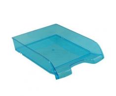 Corbeille courrier A4 bleu transparent - Corbeille, bac à courrier, poubelle