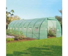 Grande serre de jardin tunnel maraîchère Pro galvanisée 24m² 8x3x2m - Matériel pour serre et semis