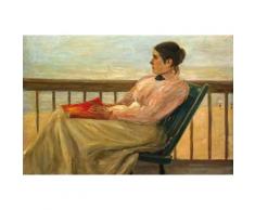 Max Liebermann Papier Peint Photo/Poster Autocollant - Martha Liebermann, La Femme De l'Artiste À La Plage, 1895 (120x180 cm) - Décoration murale