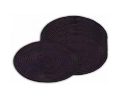 Aubry Gaspard - Set de table 38 cm (Lot de 6) Noir - platerie, service