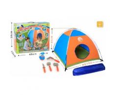 Tente enfant à monter 1 mètre + accessoires et lampe - Accessoire de jeu de construction