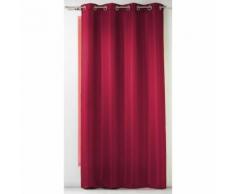 Rideau a oeillets 140 x 260 cm polyester uni punchy Rouge - Linge de lit