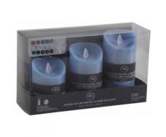 Aubry Gaspard - Coffret 3 bougies à LED parfumées avec télécommande Océan - Bougeoir, bougie et senteur