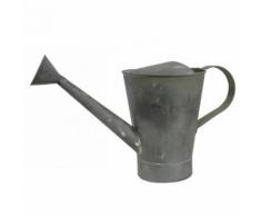 Arrosoir Etanche ou Broc Décoratif Façon Zinc en Fer Patiné Gris 16,5x22,5x40cm - Matériel d'arrosage