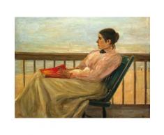 Max Liebermann Papier Peint Photo/Poster Autocollant - Martha Liebermann, La Femme De l'Artiste À La Plage, 1895, 2 Parties (180x240 cm) - Décoration murale