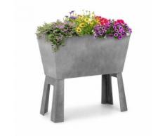 Blumfeldt Mammutgrow Flex Carré Potager surélevé pour culture dŽherbes et fleurs - protection anti UV et gel - gris - Jardinières et bacs