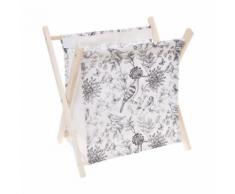 Range magazine en tissu et bois Atelier d'hiver - Gris - Autres Classement et Archivage