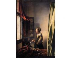 Johannes Vermeer Papier Peint Photo/Poster Autocollant - La Liseuse À La Fenêtre, 16571659 (180x120 cm) - Décoration murale