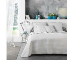 Pack couvre lit matelas. 220x240 +2 h cous.60x60 microfibre+pompons dorina Blanc - Equipement du lit