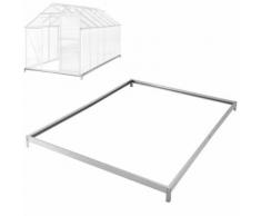 TECTAKE Embase en Acier pour Serre de Jardin Polycarbonate 6,93 m² - Matériel pour serre et semis