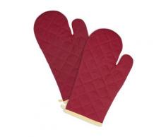 Paire de gants de cuisine manique anti chaleur pour four couleur bordeau - Autres