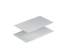 Zeller 2057831 planche à découper argent set de 2 - Ustensile de cuisine