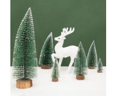 Table noël sapin pin noël mini neige arbres petits cadeaux décoratifs 15cm - Objet à poser