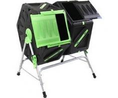 composteur rapide 2 bacs rotatifs pour compost jardin dechet menager et vegetaux - Composteurs et poubelles de jardin