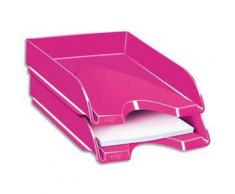 Lot de 3 Corbeilles à courrier Gloss pour format 24 x 32 - Dimensions L25,7 x H6,6 x P34,8 cm, Rose pepsy - Corbeille, bac à courrier, poubelle