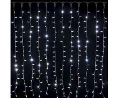 Rideau lumineux raccordable Noël Ixia - 2 x 1,5 mètres - Blanc froid - Objet à poser