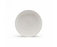 Lot de 4 assiettes plates en grès couleur crème Laguiole Qualité Pro - vaisselle