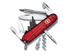 Couteau Suisse de Poche - Victorinox Cyber 29 Pieces - 1.7605.T - Rouge Transparent - Couteau