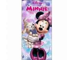 Serviette de bain ou de plage Minnie et son chien - Linge de bain