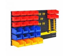vidaXL Organisateur d'outils de garage mural - Rangement de l'atelier
