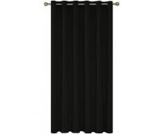 Deconovo Rideau Occultants Isolant Thermique Rideau à Oeillets Rideau Chambre Adultes Salon Design Moderne Rideau 1 PCS 200x280cm Rideau Noir - Rideaux et stores