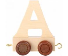 Small Foot chariot de train lettre A bois beige 5 x 3,5 x 6 cm - Autres jouets en bois