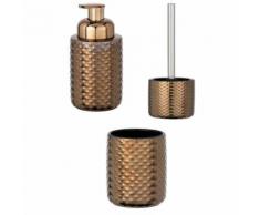 Set d'accessoires de salle de bain design cuivre Keo - Marron - Accessoires de bain