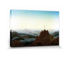 Caspar David Friedrich Poster Reproduction Sur Toile, Tendue Sur Châssis - Matin Dans La Montagne De Géant, 1810 (20x30 cm) - Décoration murale